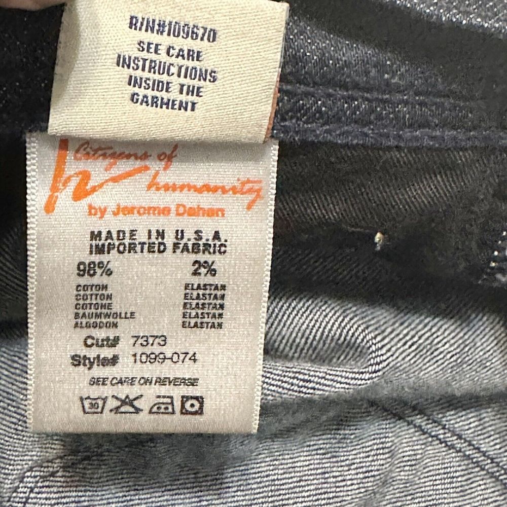 Citizen Of Humanity Ingrid Stretch Low Waist Flare Blue Jeans Size 28 Stay Gold - Picture 16 of 16
